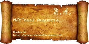 Ménesi Auguszta névjegykártya